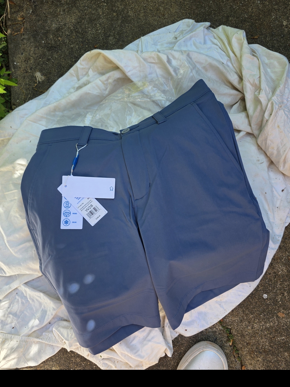 Southern Tide Men's Seagull  Blue Flat-Front Performance Shorts